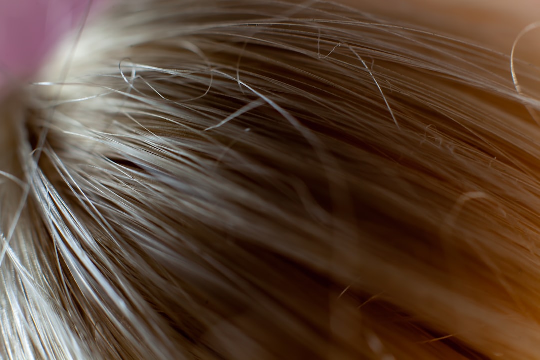 Close-up view of fine hair strands